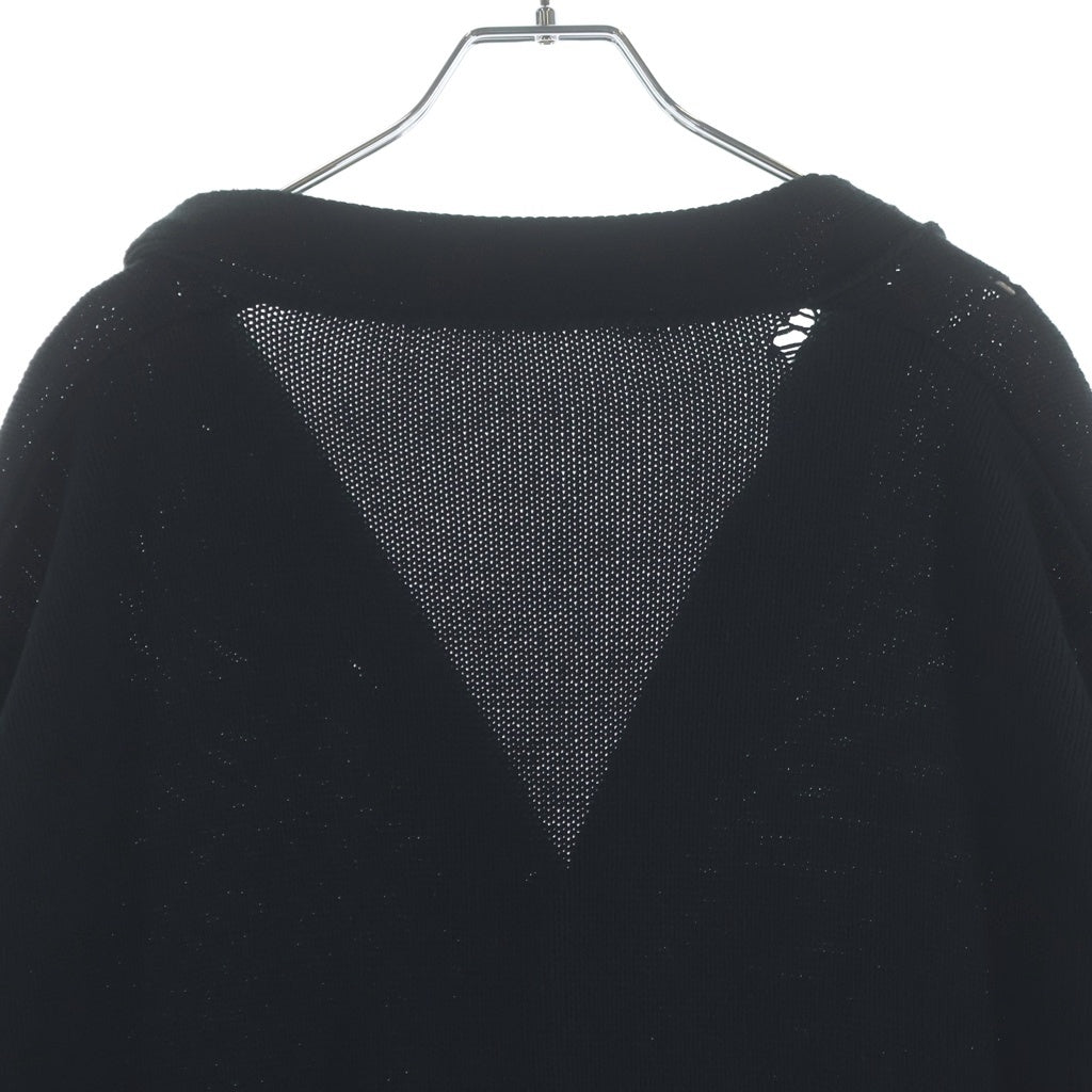 MARNI(マルニ) 25SS ダメージ加工 Vネックコットンカーディガン CDMG0136A0 ブラック