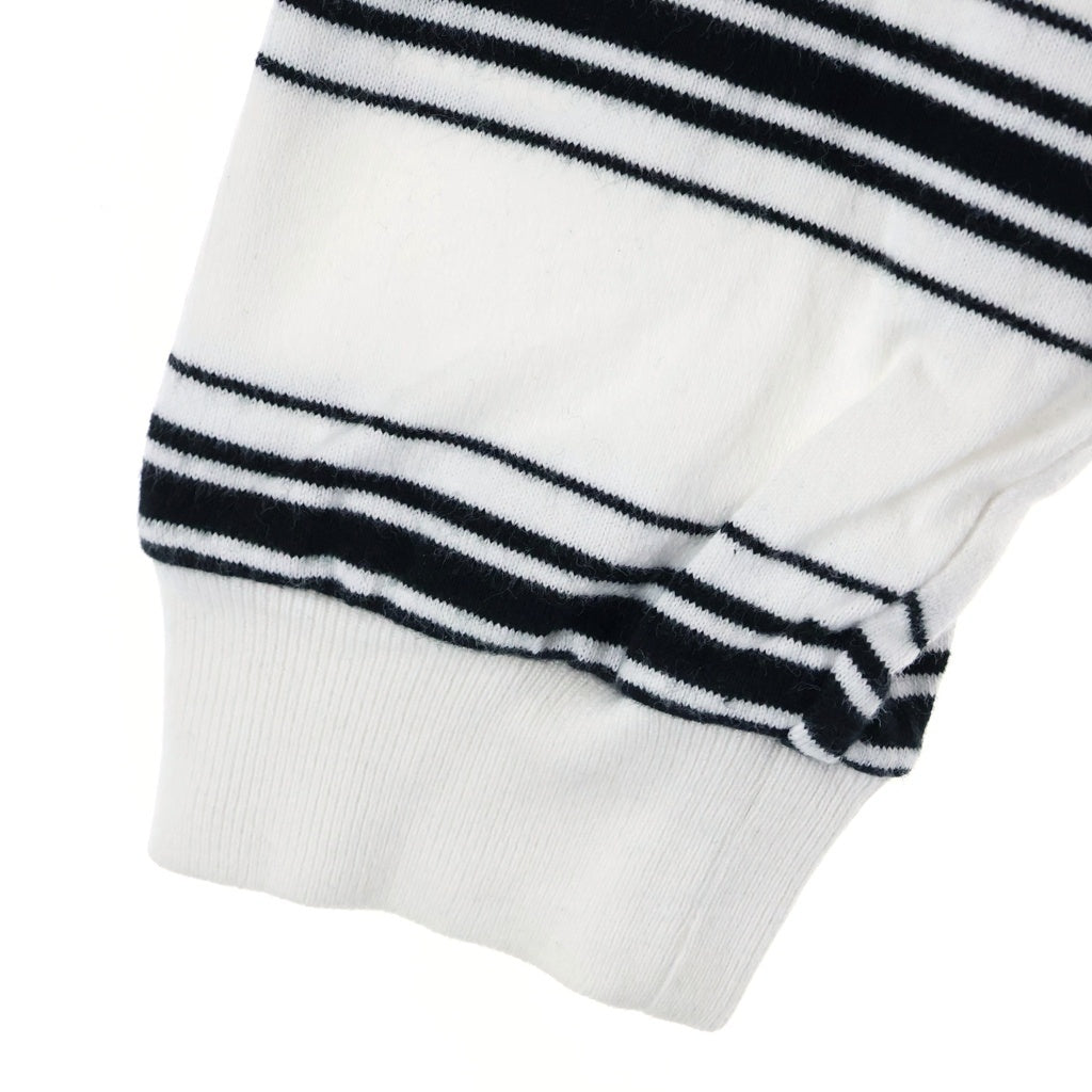 WTAPS(ダブルタップス) 22AW Bdy 01 / LS / Cotton. Textile ボーダー長袖Tシャツ ロンT ホワイト 222ATDT-CSM13