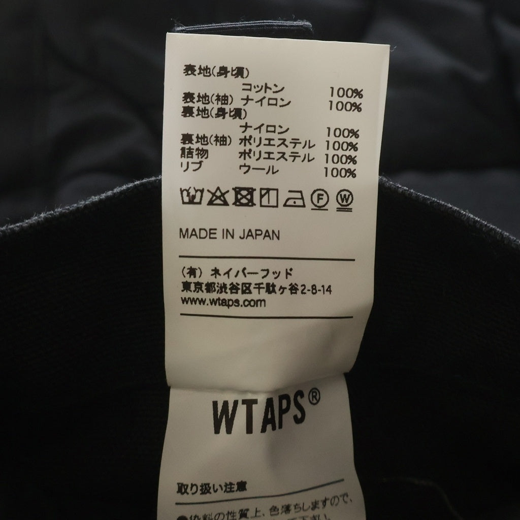 WTAPS(ダブルタップス) 17AW MC JACKET キルティング切替 ボンバージャケット ブラック 172GWDT-JKM03