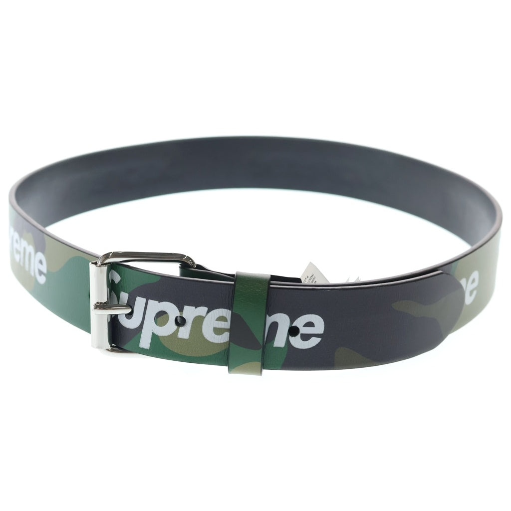SUPREME(シュプリーム) 24SS Repeat Leather Belt Woodland Camo
