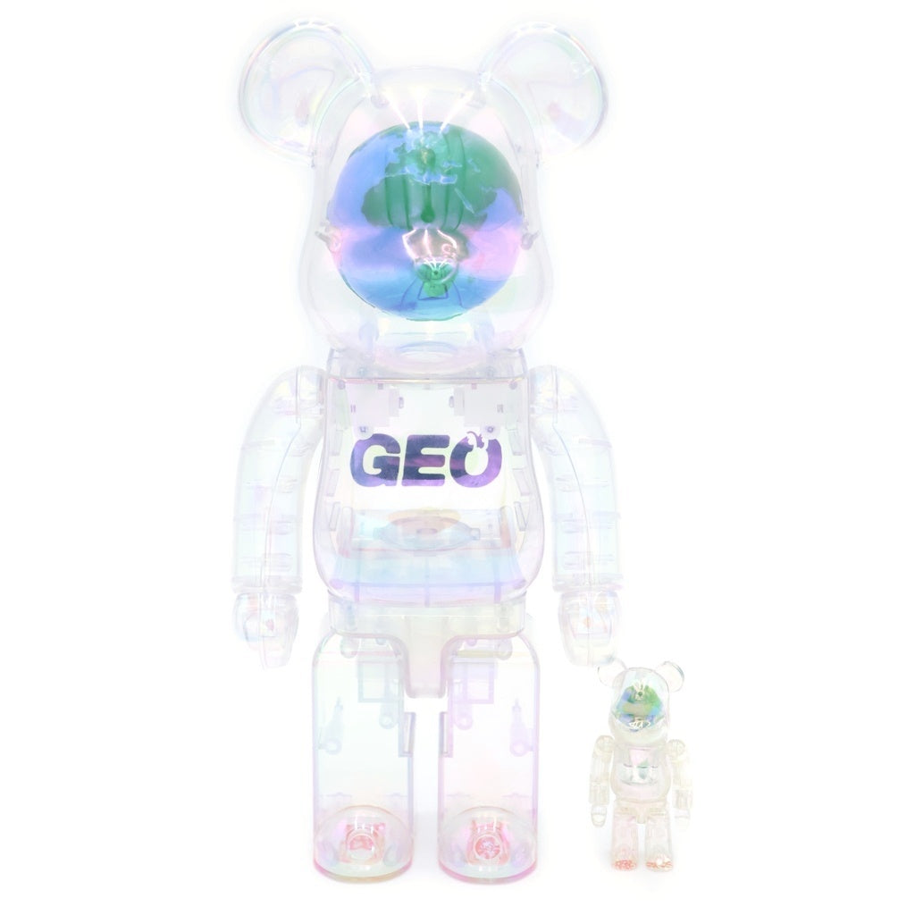 BE@RBRICK(ベアブリック) GEO EARTH 100% 400% ジオアース フィギュア クリア
