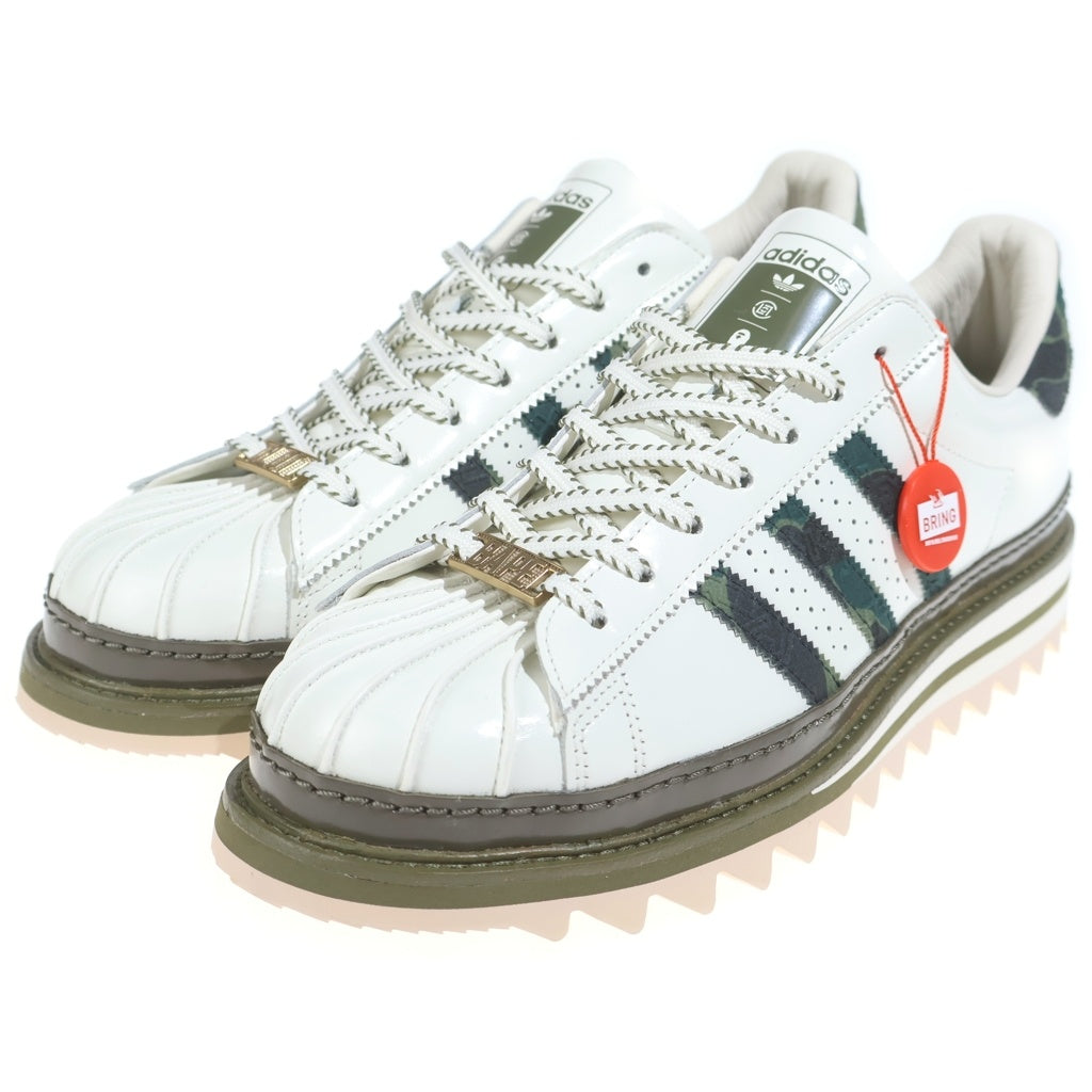 adidas(アディダス) ×CLOT ×A BATHING APE SUPERSTAR クロット アベイシングエイプ スーパースター ローカットスニーカー ホワイト US12.5/30.5cm KJ1473