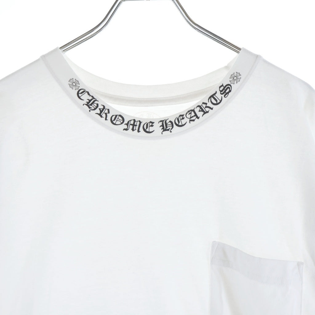 CHROME HEARTS(クロムハーツ) CH T-SHIRT ネックロゴ 半袖Tシャツ ホワイト