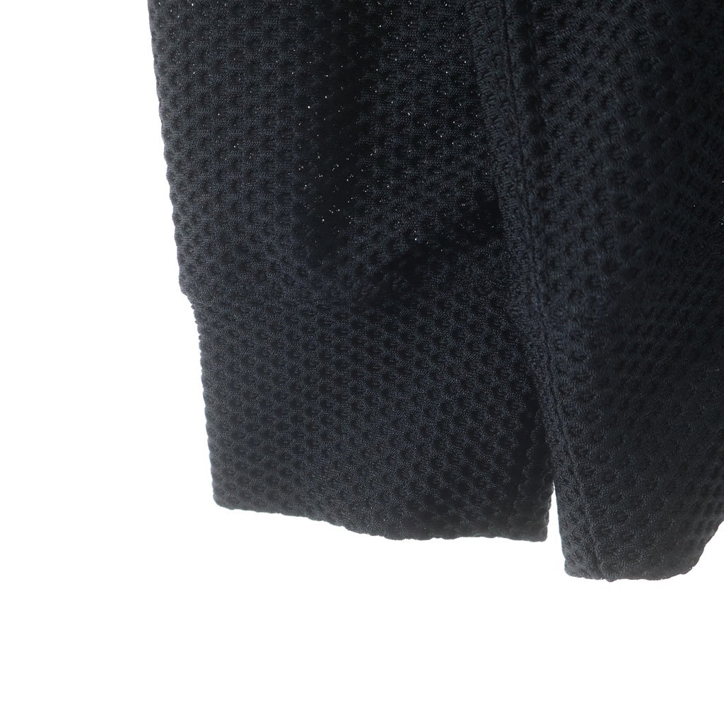 1 PIU 1 UGUALE 3 RELAX(ウノピゥウノウグァーレトレ) 113 SPORT TECHNICAL MESH BLACK LOOSE FIT CREW メッシュ長袖Tシャツ ロンT ブラック TM716-TM06-99