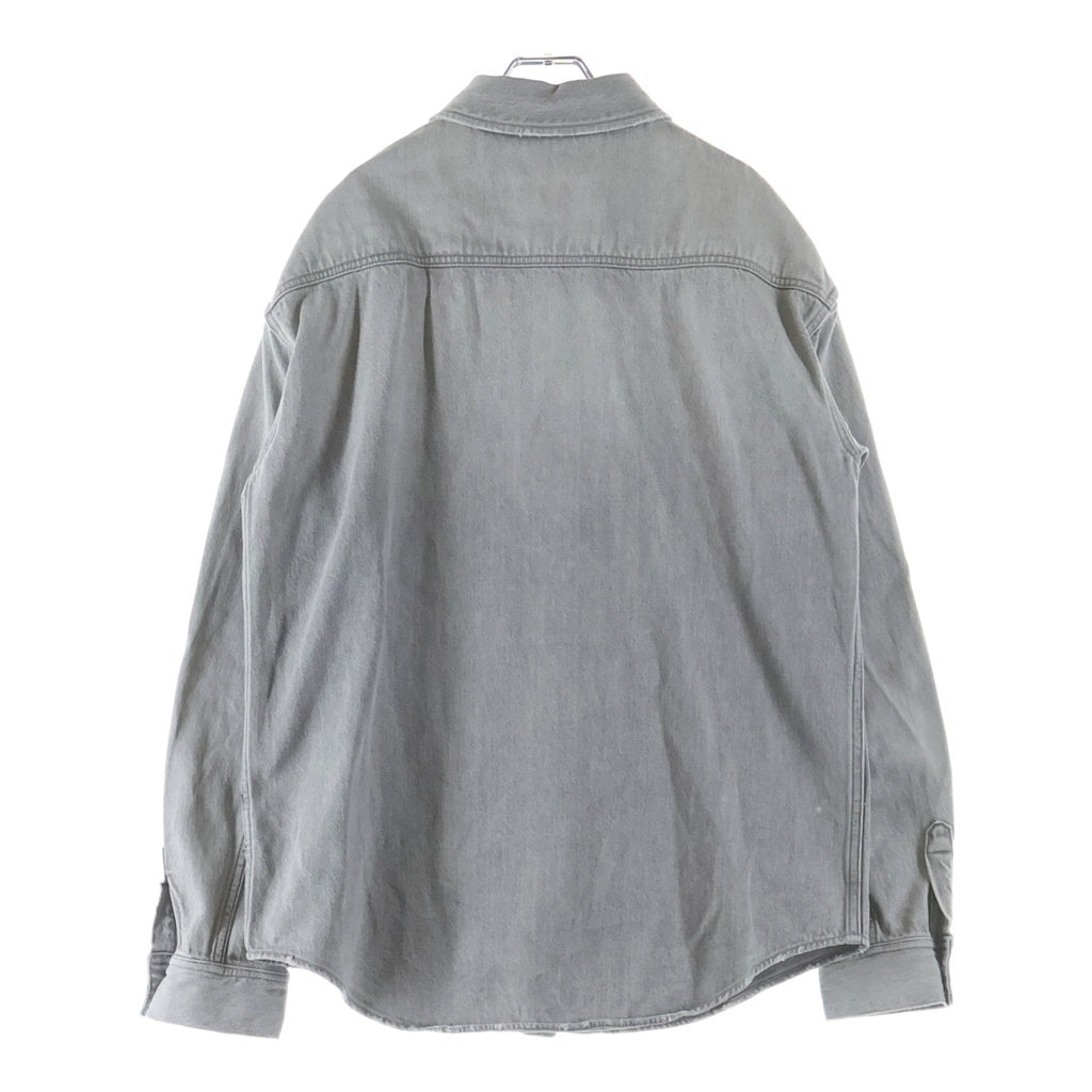 AKM(エーケーエム) DROP SHOULDER DENIM SHIRTS 長袖デニムシャツ グレー CTN252