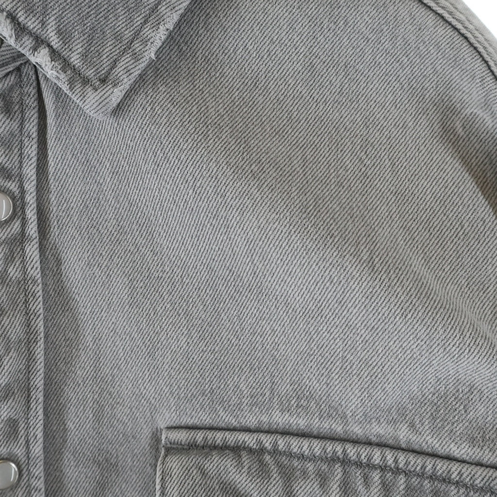 AKM(エーケーエム) DROP SHOULDER DENIM SHIRTS 長袖デニムシャツ グレー CTN252