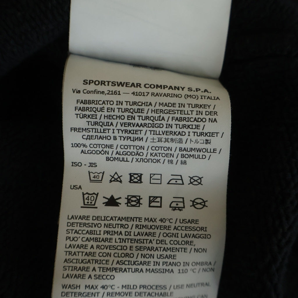 STONE ISLAND(ストーンアイランド) Zip Up Hoodie ロゴワッペン ジップアップスウェットパーカー フーディー ブラック 771564220