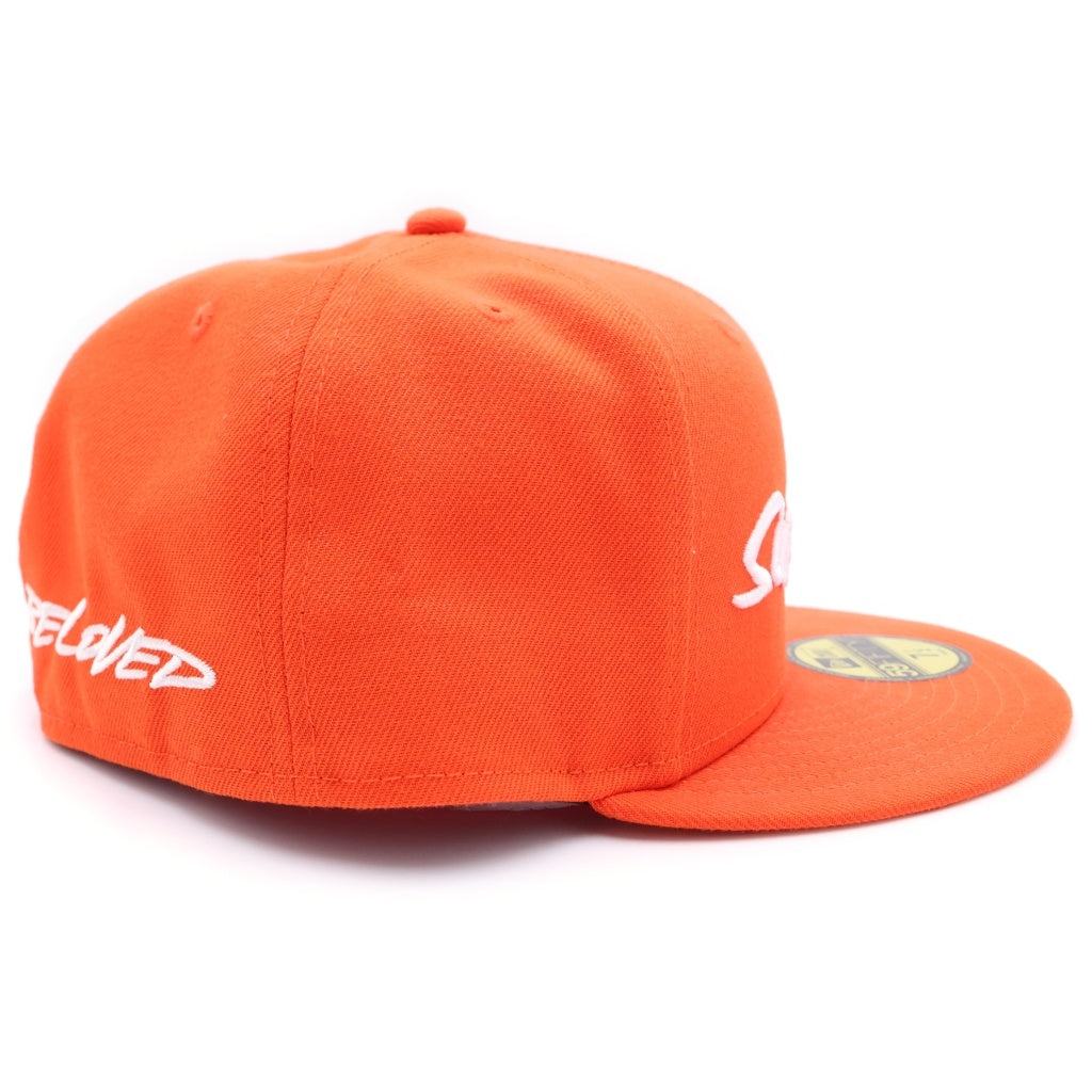SUPREME(シュプリーム) 24SS×NEW ERA Futura Cap ニューエラ フーチュラ ロゴ刺繍 6パネル ベースボール キャップ 帽子 オレンジ