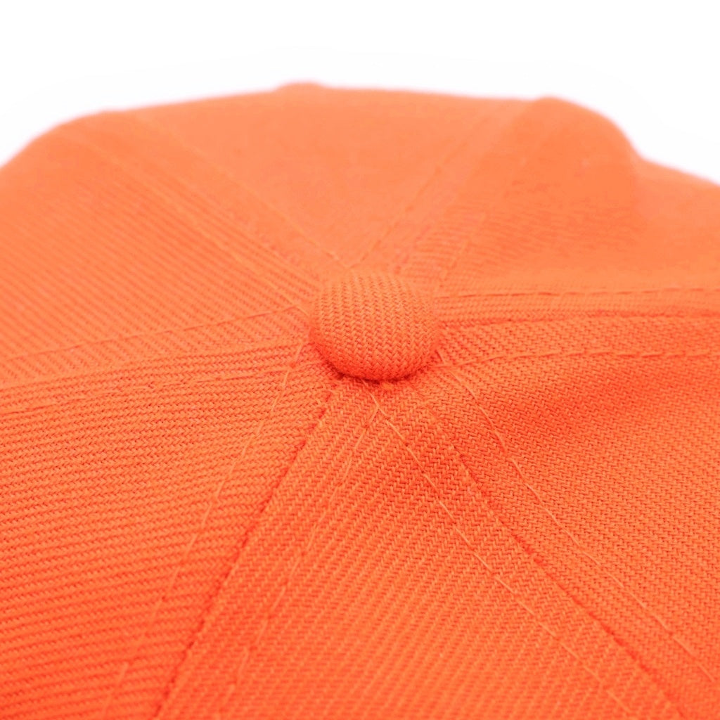 SUPREME(シュプリーム) 24SS×NEW ERA Futura Cap ニューエラ フーチュラ ロゴ刺繍 6パネル ベースボール キャップ 帽子 オレンジ