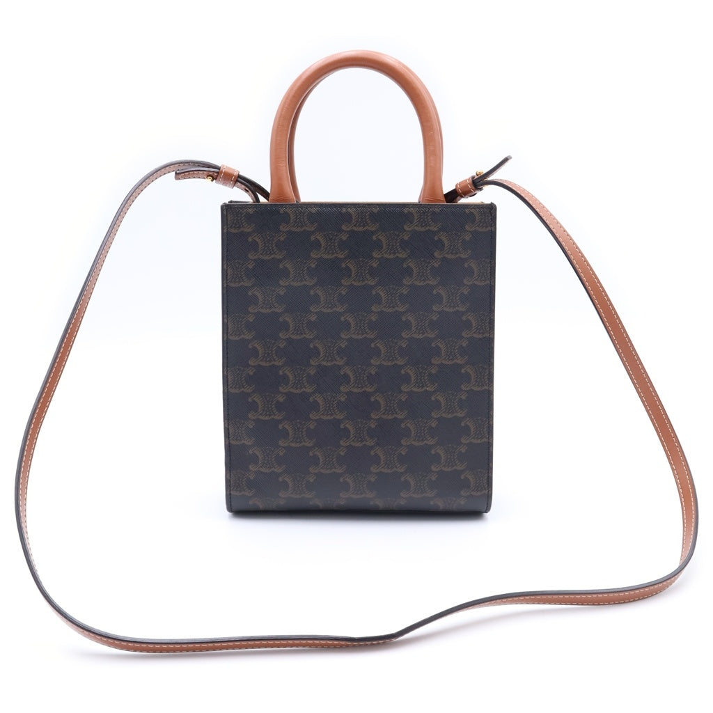 CELINE(セリーヌ) トリオンフ ミニバーティカルカバ 2WAYハンドバック ブラック/ブラウン