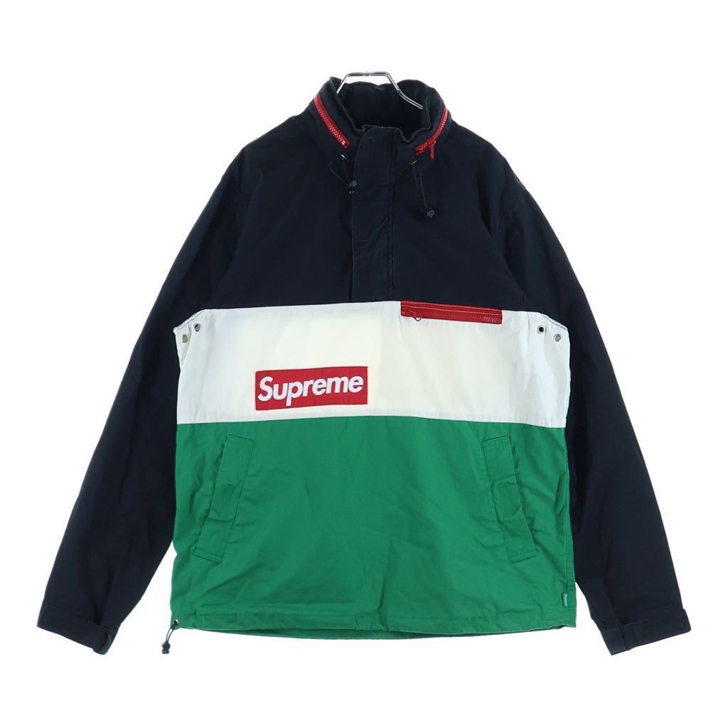 SUPREME(シュプリーム) 14SS F-1 Pullover Jacket アノラック ハーフジップ ジャケット ブラック/ホワイト/グリーン