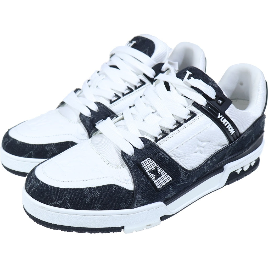 LOUIS VUITTON(ルイヴィトン) LV TRAINER トレイナー モノグラム ラインスニーカー ローカットスニーカー シューズ ブラック/ホワイト US8/26.5cm 1A9JGB