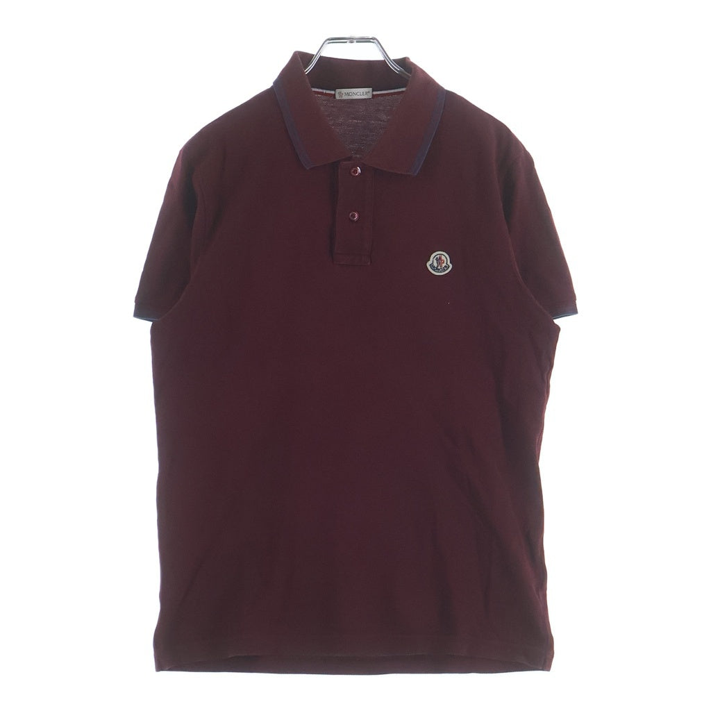 MONCLER(モンクレール) MAGLIA POLO MANICA CORTA ロゴワッペン 半袖ポロシャツ バーガンディー C10918304399