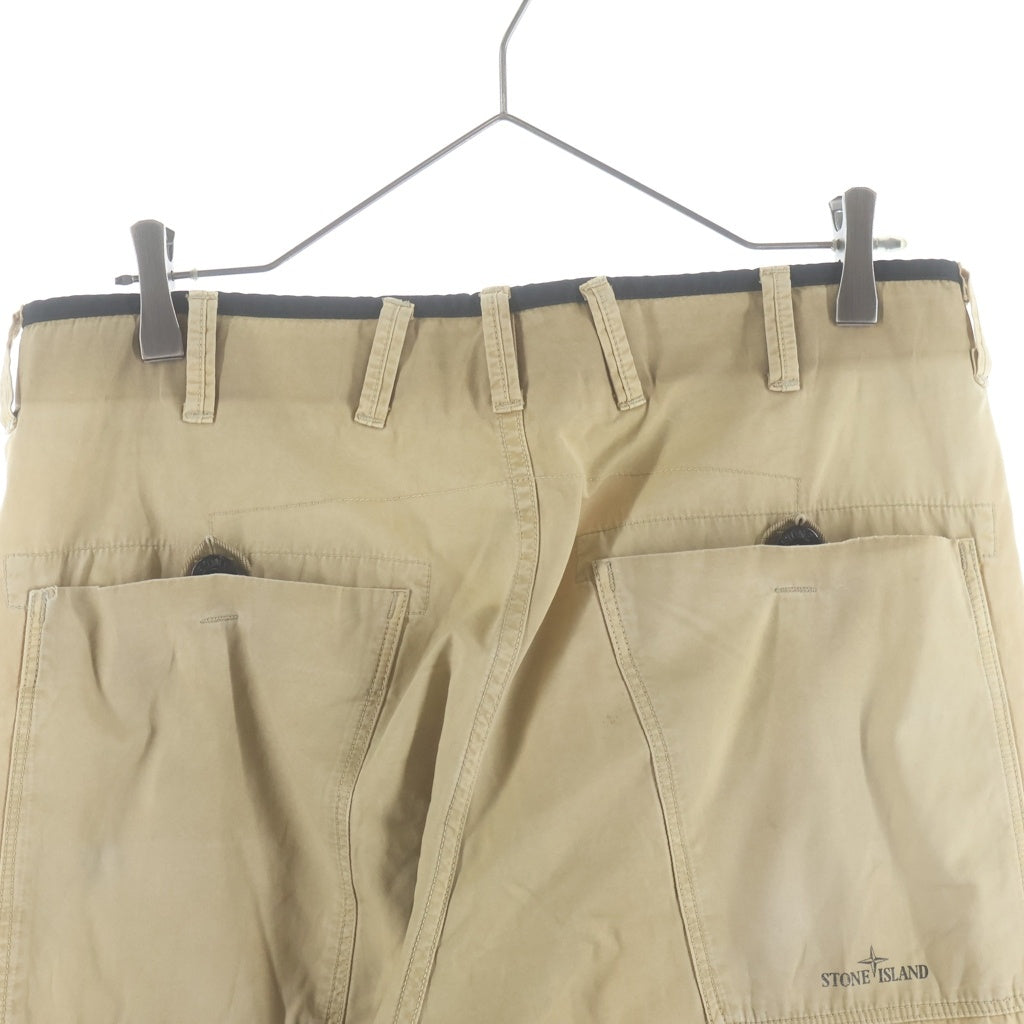 STONE ISLAND(ストーンアイランド) TYPE RE Cropped Pants ロゴワッペン クロップドパンツ ベージュ 5615L50WN