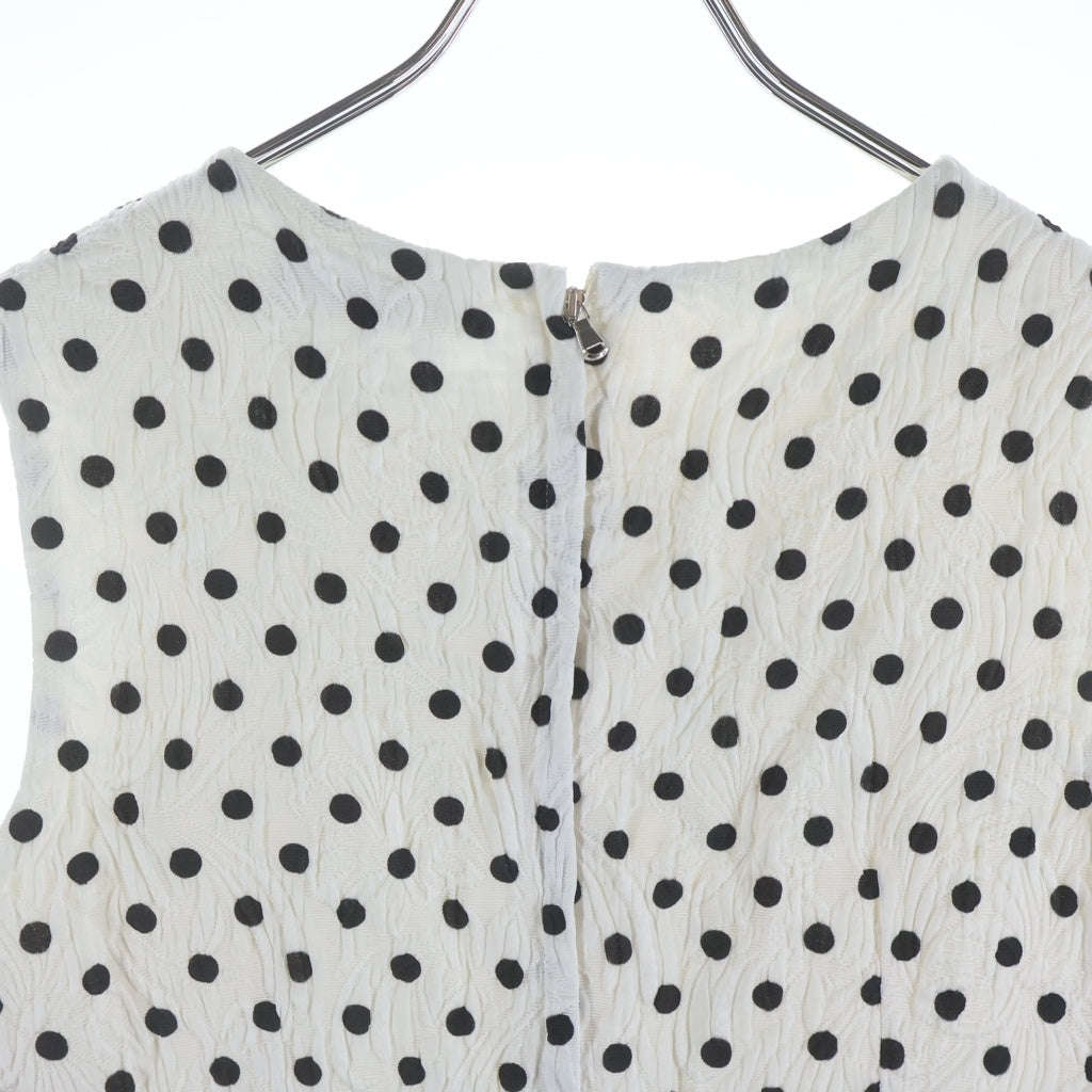DOLCE & GABBANA(ドルチェアンドガッバーナ) Rayon Onepeace 総柄 ドット レーヨンワンピース ドレス ホワイト レディース FAB146 A49Q