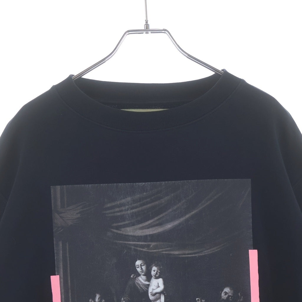 OFF-WHITE(オフホワイト) 17SS Caravaggio Sweatshirt カラヴァッジョ クルーネックスウェットトレーナー ブラック
