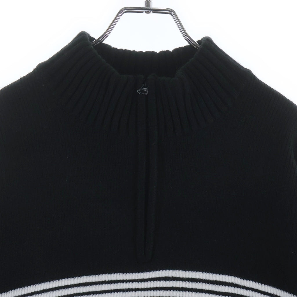 SUPREME(シュプリーム) 25AW Script Stripe Half Zip Sweater スクリプト ストライプ ハーフジップニット セーター ブラック