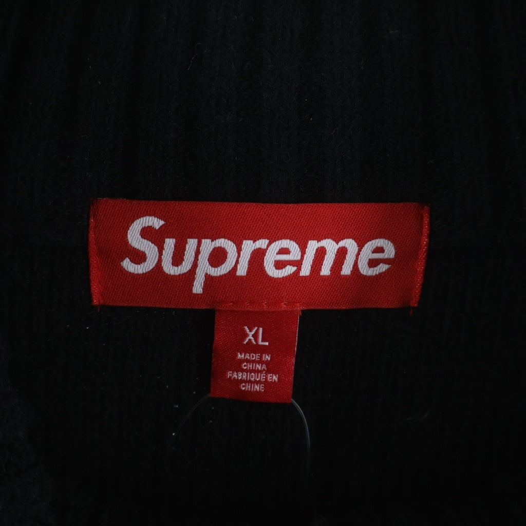 SUPREME(シュプリーム) 25AW Script Stripe Half Zip Sweater スクリプト ストライプ ハーフジップニット セーター ブラック