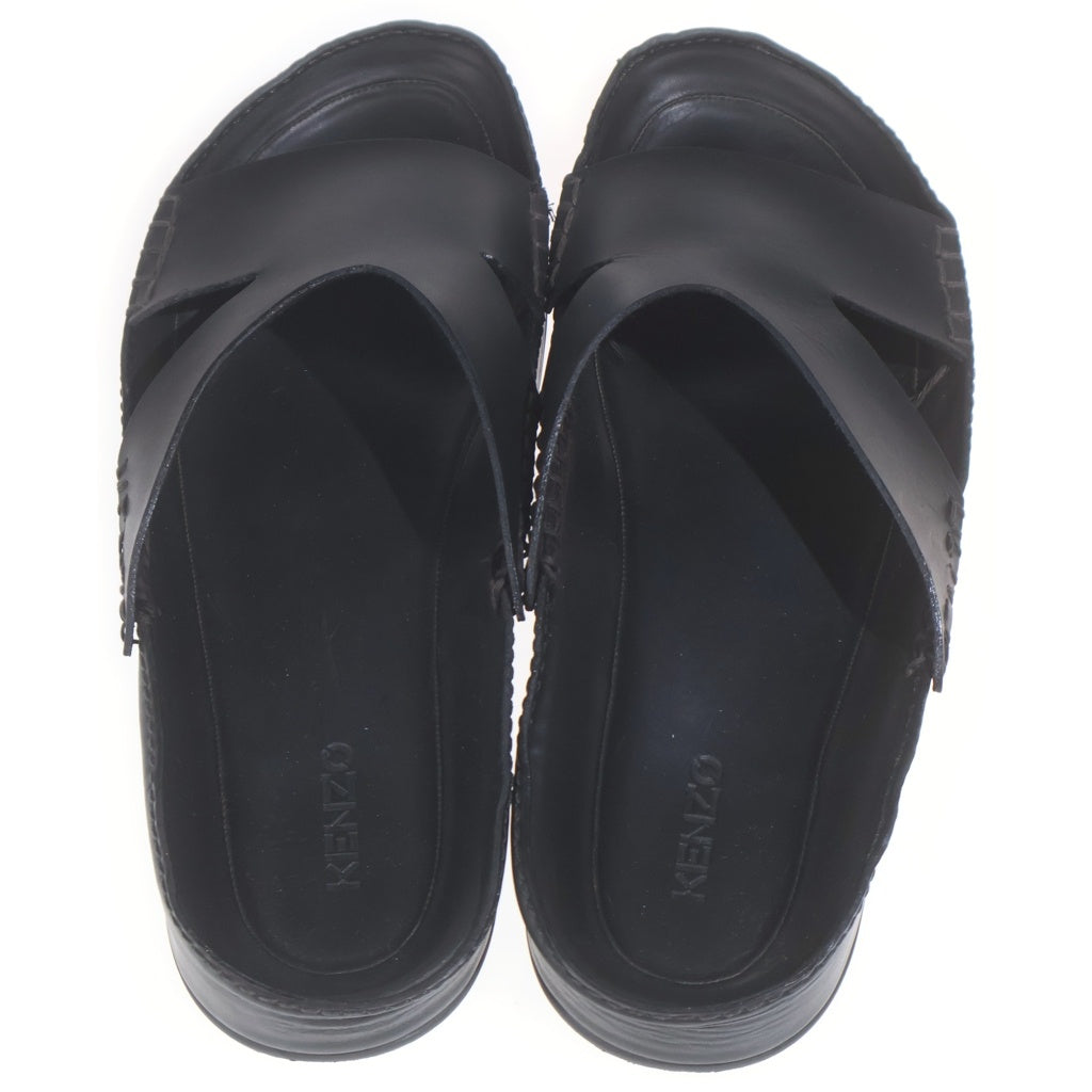 KENZO(ケンゾー) Opanka Mules レザーサンダル ローカットシューズ ブラック FB55MU023L65.99