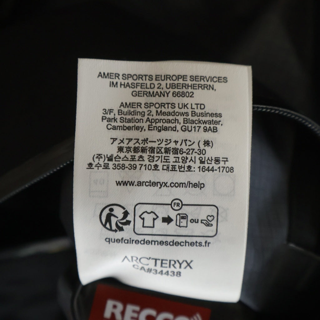 ARC'TERYX(アークテリクス) 25AW BETA AR JACKET X000009906 ベータAR ジップアップマウンテンジャケット ブラック