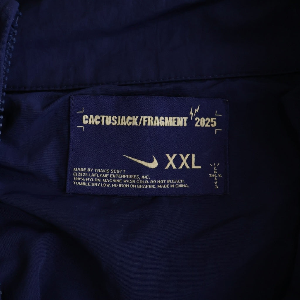 NIKE(ナイキ) ×Travis Scott ×Fragment Tokyo Windbreaker Zip Jacket トラヴィススコット カクタスジャック フラグメントデザイン ジップアップジャケット ネイビー