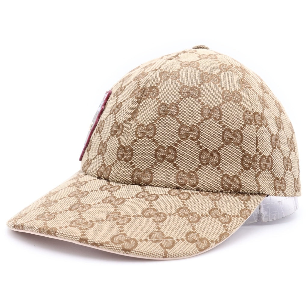 GUCCI(グッチ) 25SS ×Higuchi Yuko GG Canvas Cap ヒグチユウコ GGキャンバス ベースボールキャップ 帽子 ベージュ/ピンク 847862 3HBFT レディース