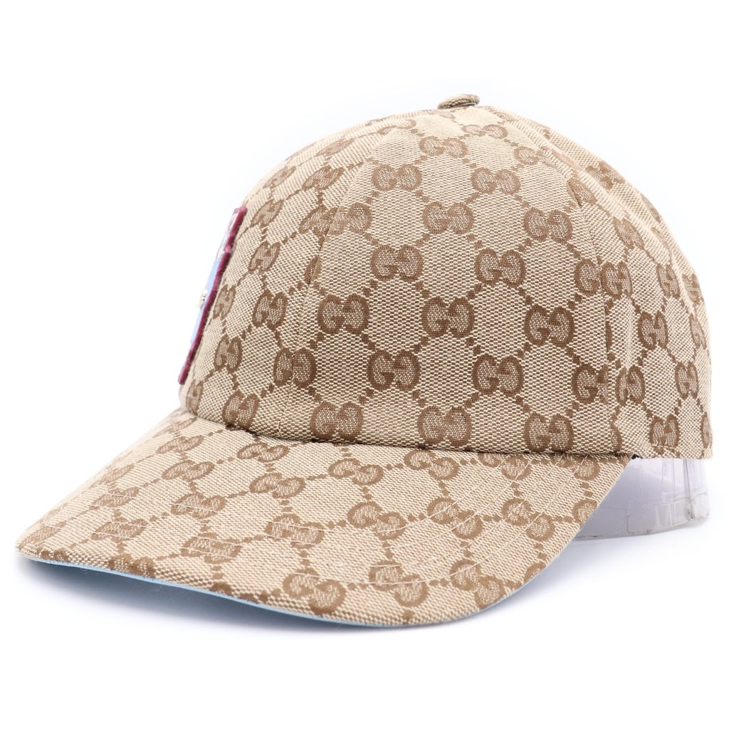 GUCCI(グッチ) 25SS ×Higuchi Yuko GG Canvas Cap ヒグチユウコ GGキャンバス ベースボールキャップ 帽子 ベージュ/ブルー 847862 3HBFT レディース