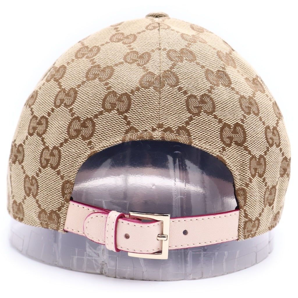 GUCCI(グッチ) 25SS ×Higuchi Yuko GG Canvas Cap ヒグチユウコ GGキャンバス ベースボールキャップ 帽子 ベージュ/ピンク 847862 3HBFT レディース