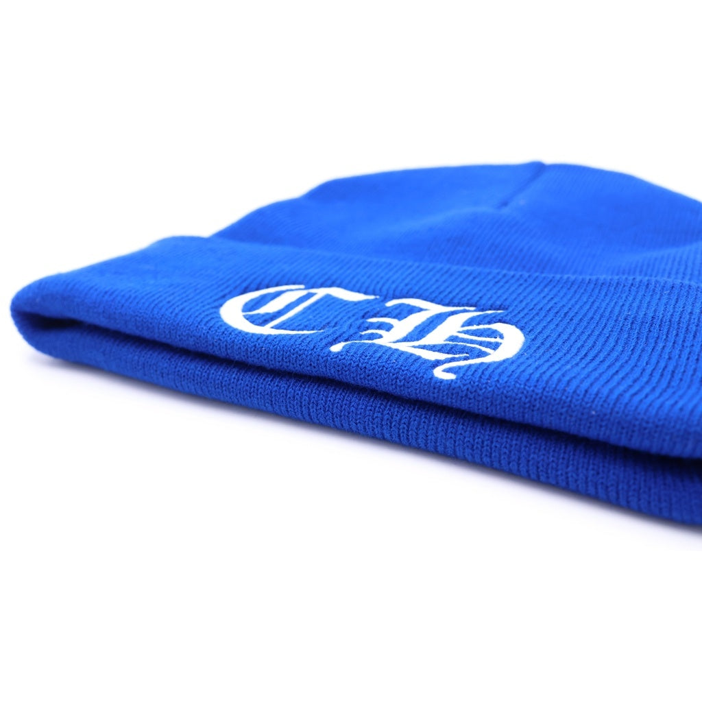 CHROME HEARTS(クロムハーツ) BLUE WATCH CAP CHロゴ刺繍 ワッチキャップ ニット帽 帽子 ブルー