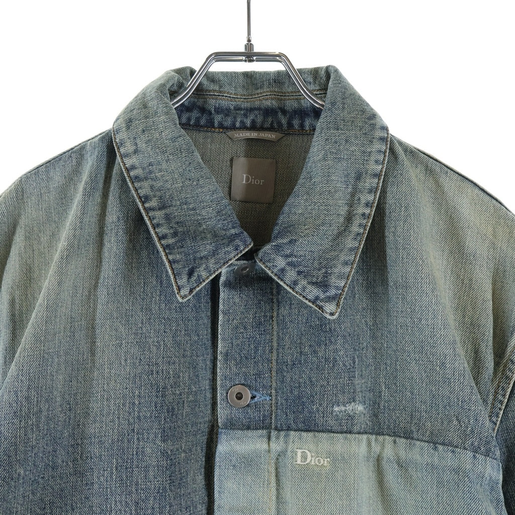 DIOR(ディオール) 26SS PATCHWORK EFFECT OVERSHIRT パッチワーク エフェクト オーバーシャツ インディゴ 683D586A3052