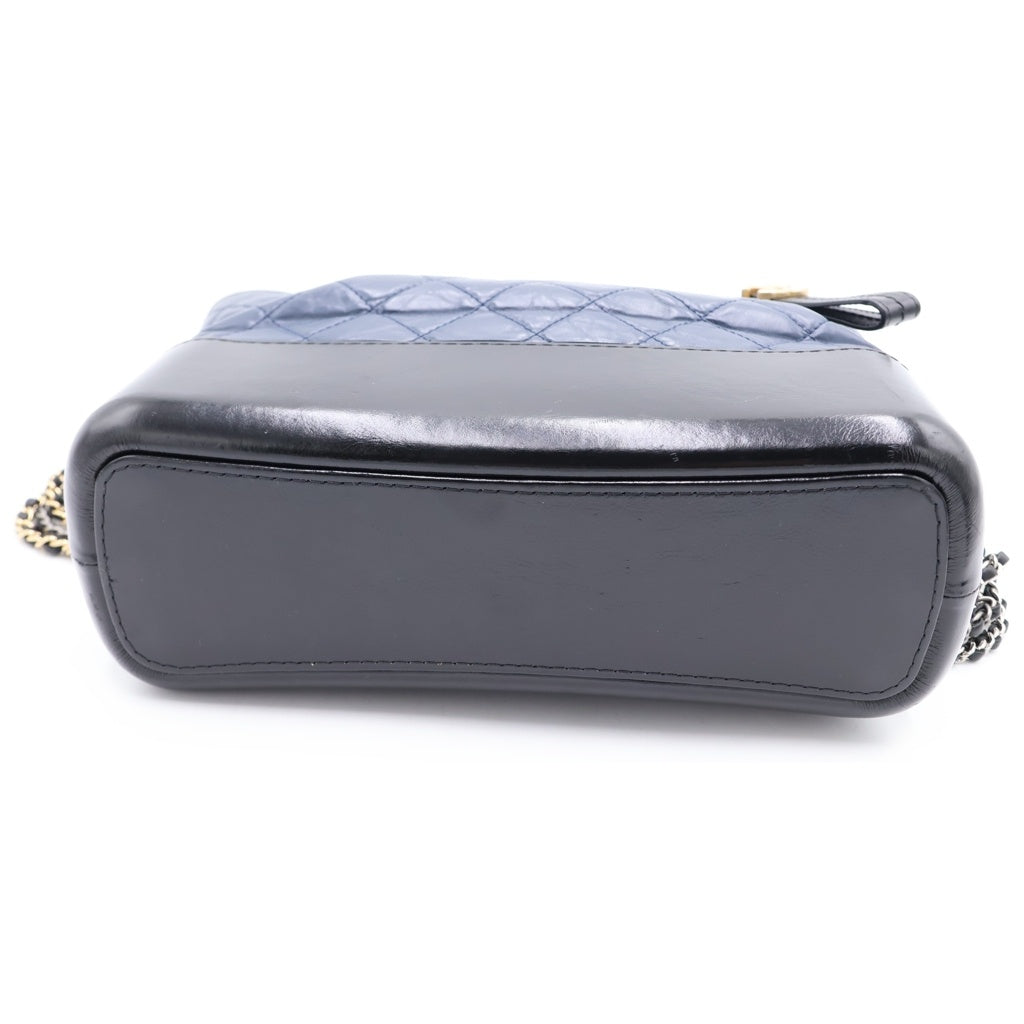 CHANEL(シャネル) ガブリエルドゥ マトラッセ チェーンショルダーバッグ ネイビー/ブラック A93824 レディース