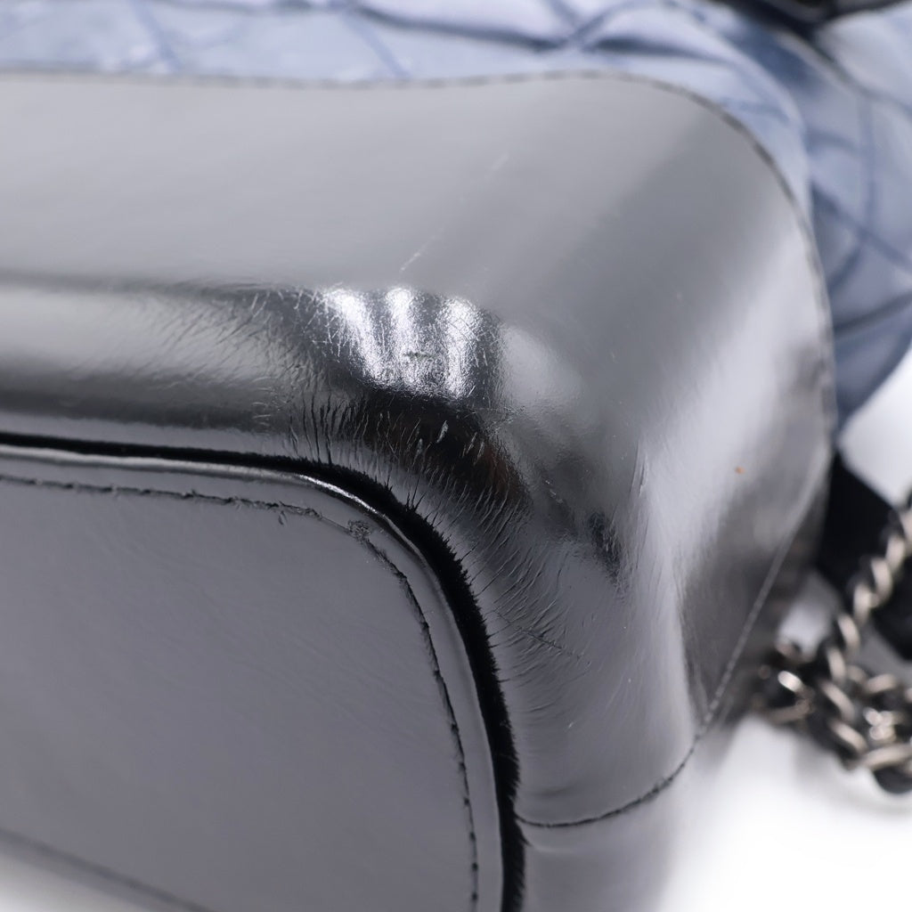 CHANEL(シャネル) ガブリエルドゥ マトラッセ チェーンショルダーバッグ ネイビー/ブラック A93824 レディース