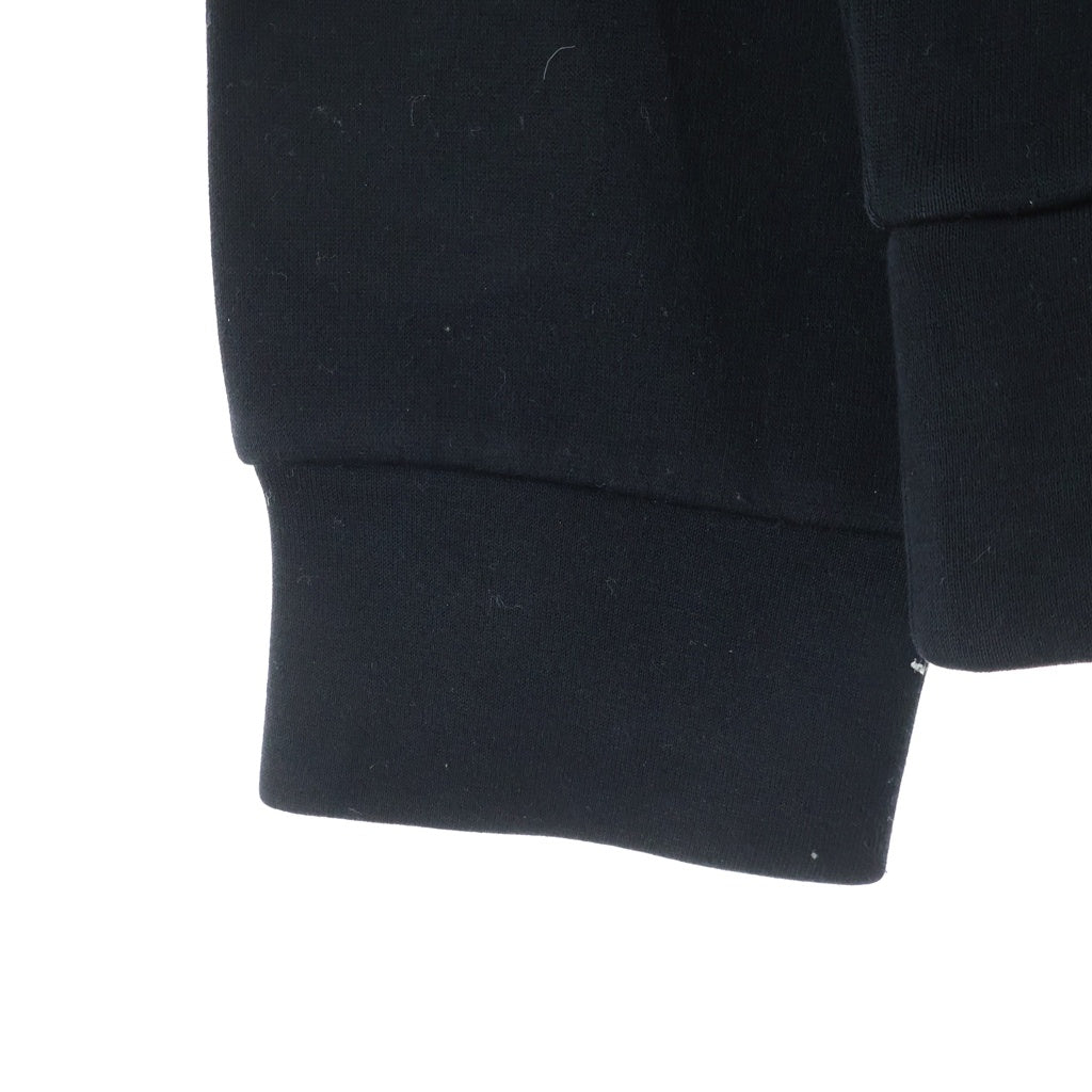 PRADA(プラダ) Sweatshirt ナイロン切替 トライアングルロゴ クルーネックスウェットトレーナー ブラック UJL096