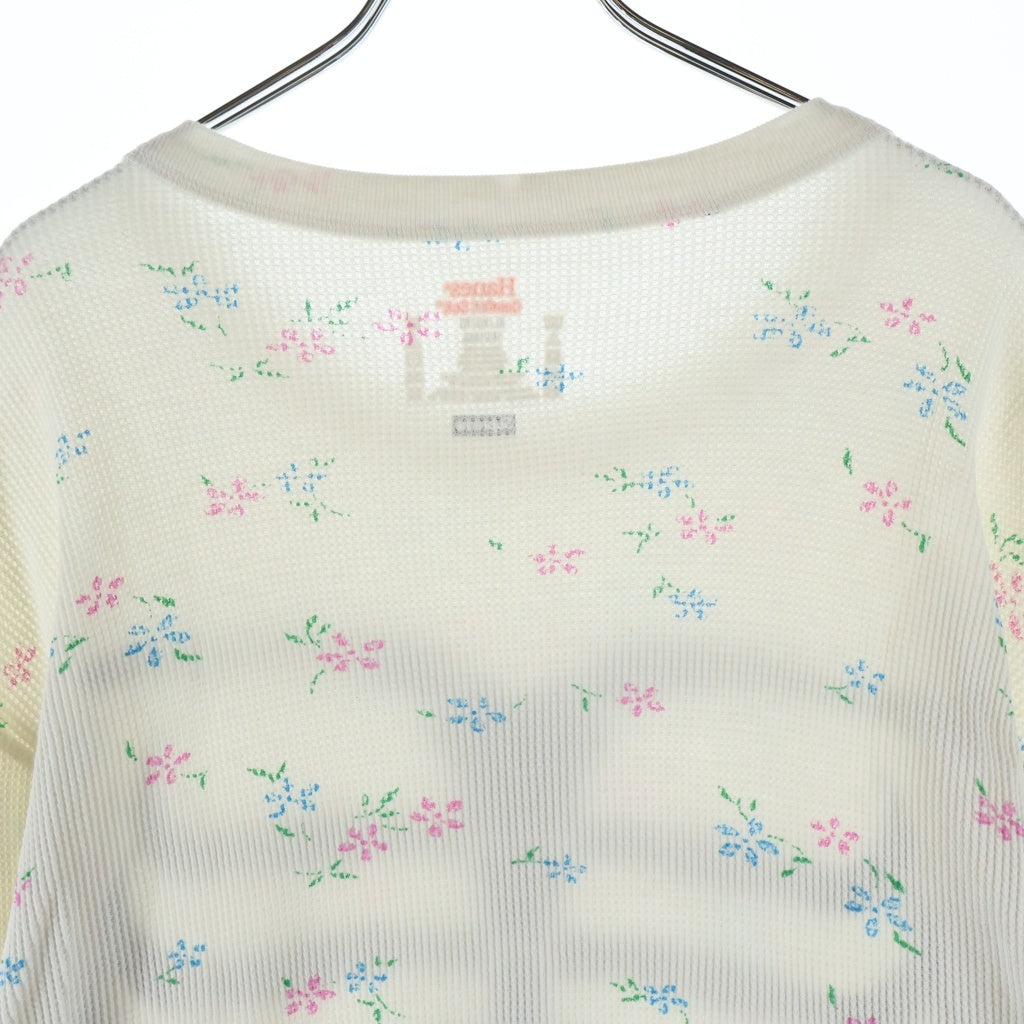 SUPREME(シュプリーム) 25AW Hanes Bones Thermal Crew Floral (1Pack) ヘインズ ボーン 花柄 サーマル長袖Tシャツ ロンT ホワイト