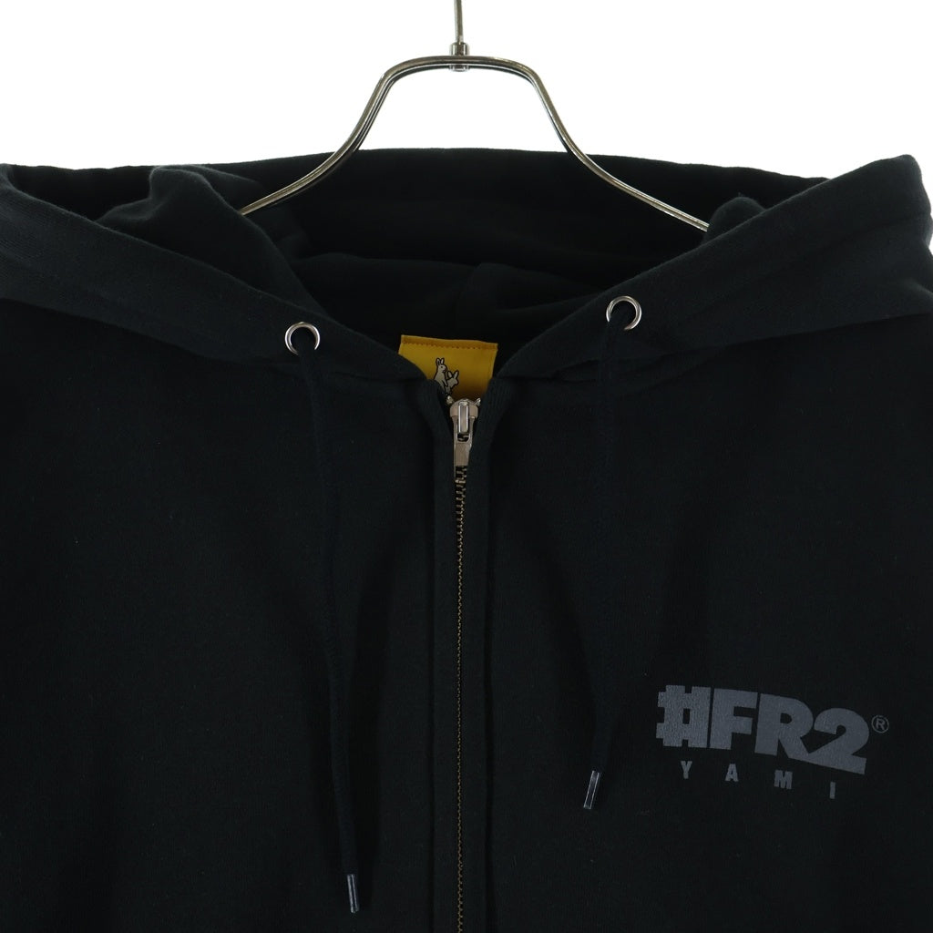 FR2(エフアールツー) Embroidery Zip Hoodie FR2闇 大阪限定 ジップアップスウェットパーカー フーディー ブラック