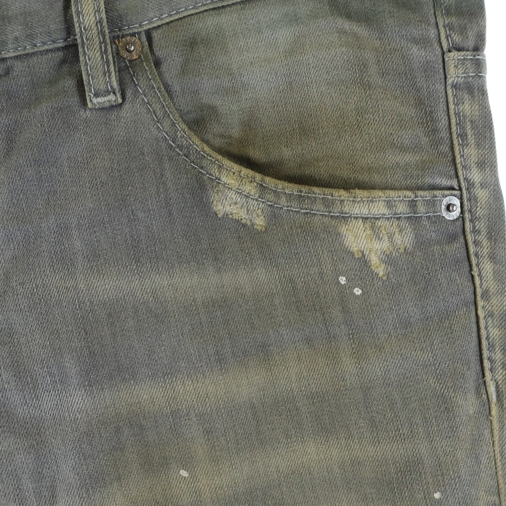 DSQUARED2(ディースクエアード) 19AW Skinny Dan Jean ダメージ加工 ペイント ボタンフライ デニムスキニーパンツ グレー S74LB0581