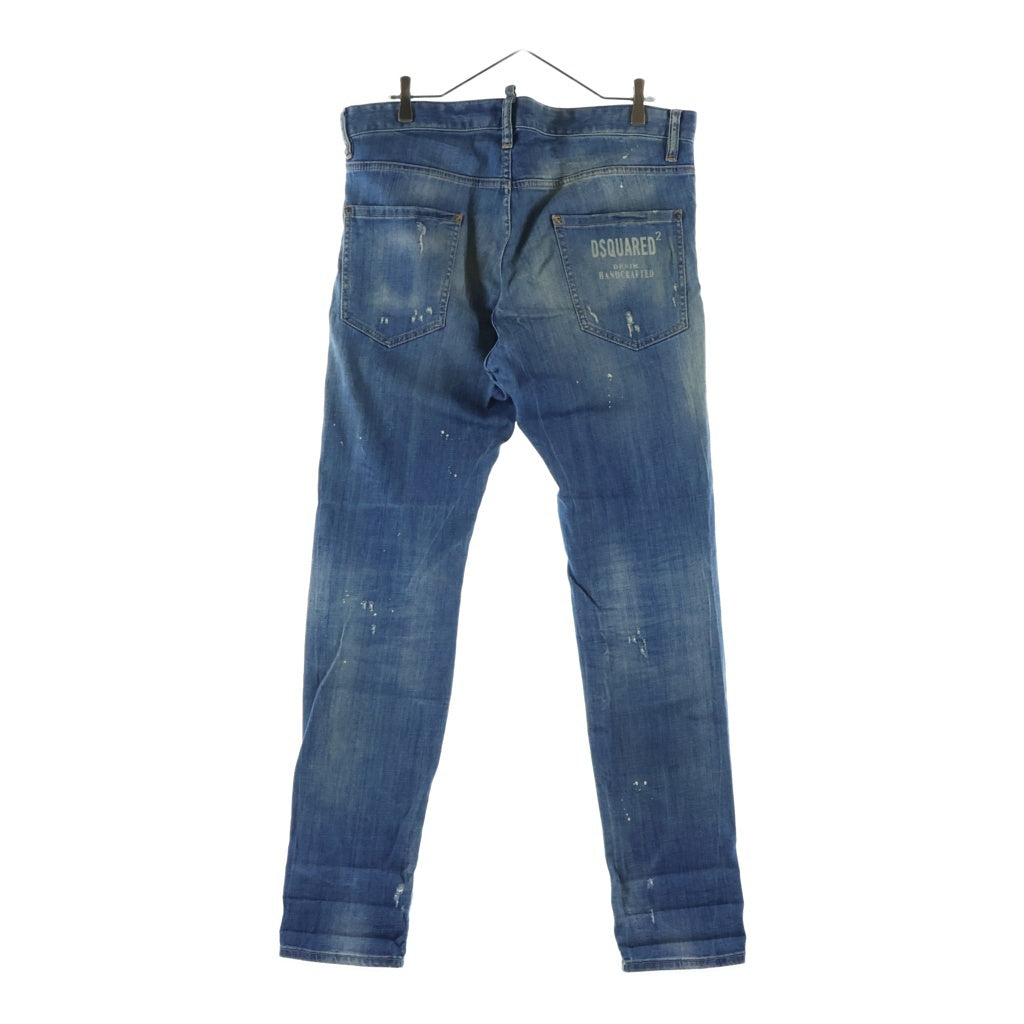 DSQUARED2(ディースクエアード) 18AW Cool Guy Jean ダメージ加工 ボタンフライ デニムスキニーパンツ インディゴ S74LB0428