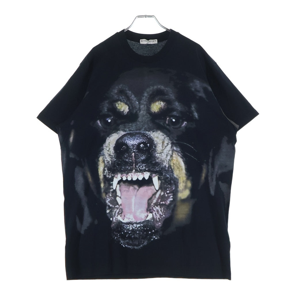 GIVENCHY(ジバンシィ) 18SS Rottweiler T-Shirt ロットワイラー ドッグプリント半袖Tシャツ ブラック BM705L3Y1P