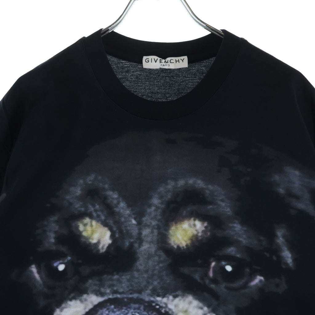 GIVENCHY(ジバンシィ) 18SS Rottweiler T-Shirt ロットワイラー ドッグプリント半袖Tシャツ ブラック BM705L3Y1P