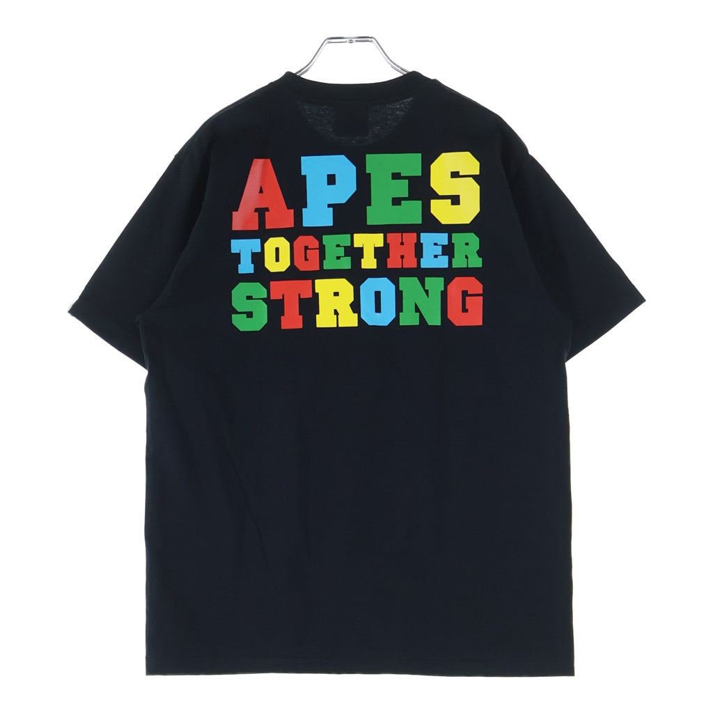 A BATHING APE(アベイシングエイプ) COLORS COLLEGE ATS TEE 1M30-110-028 カラーズ カレッジTシャツ 半袖カットソー ブラック