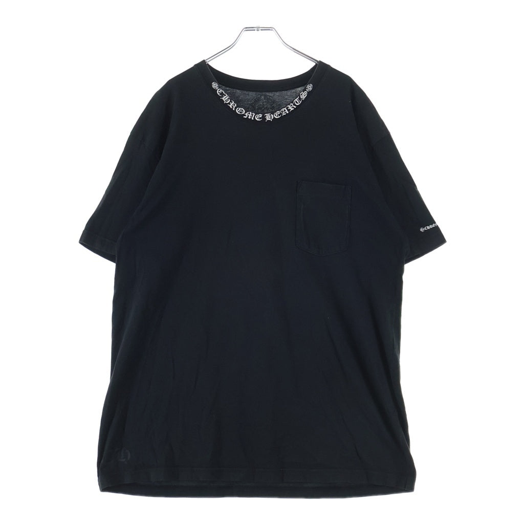 CHROME HEARTS(クロムハーツ) CH T-SHIRT ネックロゴ 半袖Tシャツ ブラック