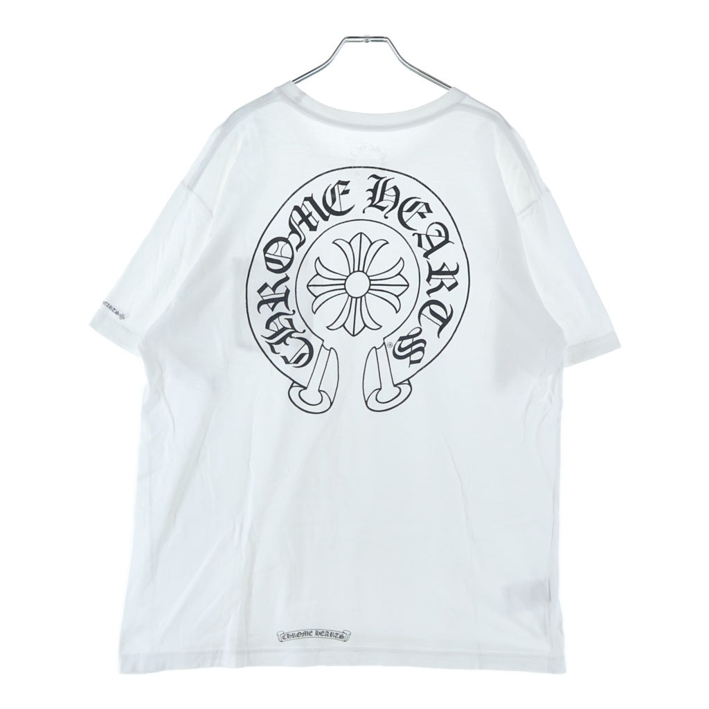 CHROME HEARTS(クロムハーツ) CH T-SHIRT バックホースシュープリント 半袖Tシャツ ホワイト