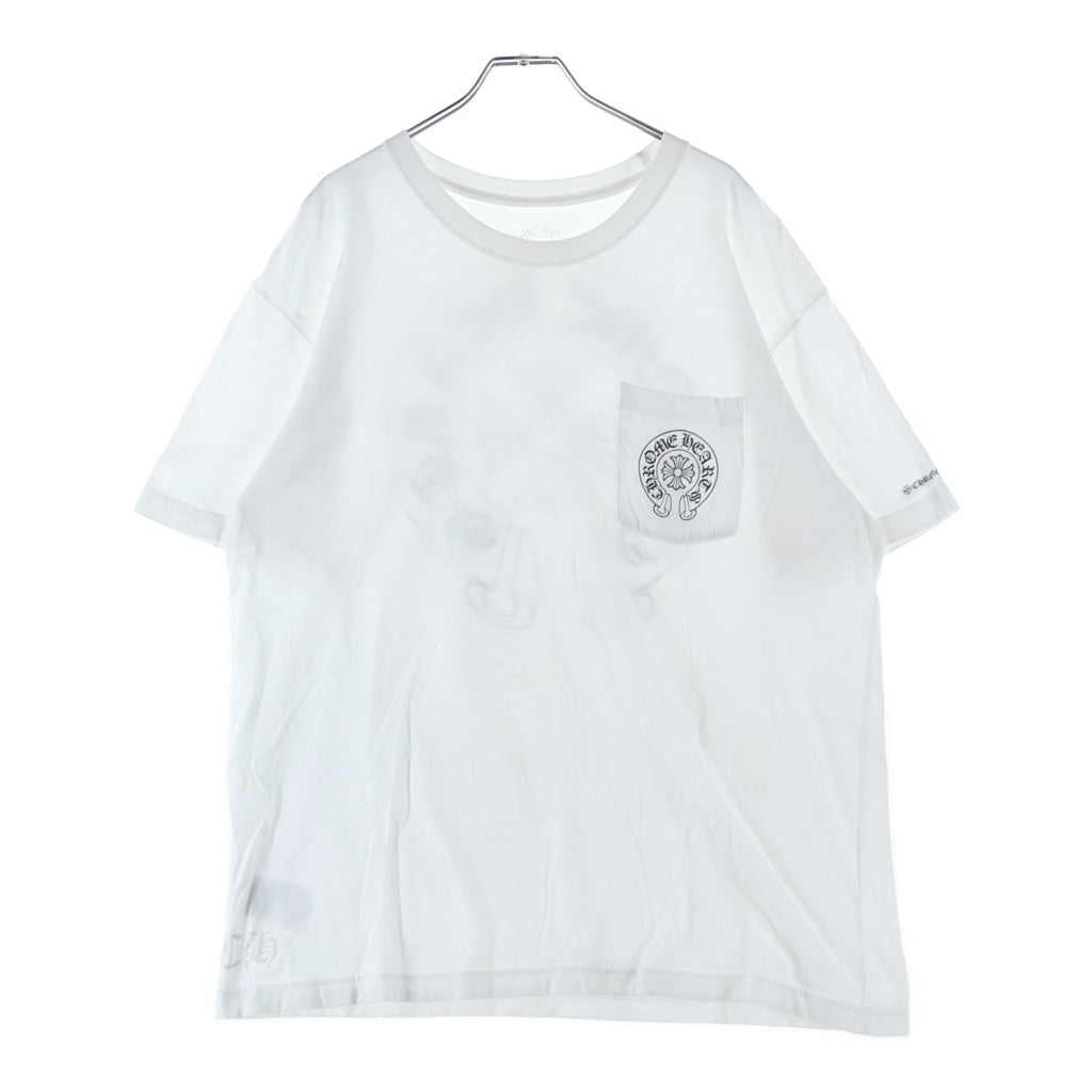 CHROME HEARTS(クロムハーツ) CH T-SHIRT バックホースシュープリント 半袖Tシャツ ホワイト