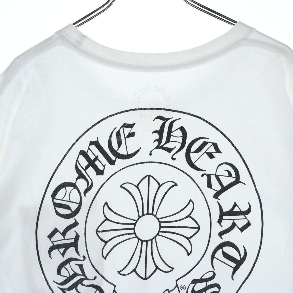 CHROME HEARTS(クロムハーツ) CH T-SHIRT バックホースシュープリント 半袖Tシャツ ホワイト