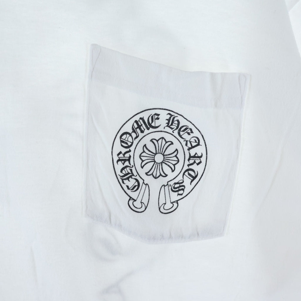 CHROME HEARTS(クロムハーツ) CH T-SHIRT バックホースシュープリント 半袖Tシャツ ホワイト