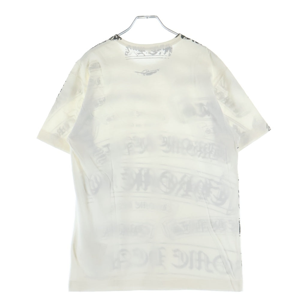 CHROME HEARTS(クロムハーツ) ×COMME des GARCONS T-SHIRT コムデギャルソン スクロールプリント 半袖Tシャツ ホワイト OT-T022