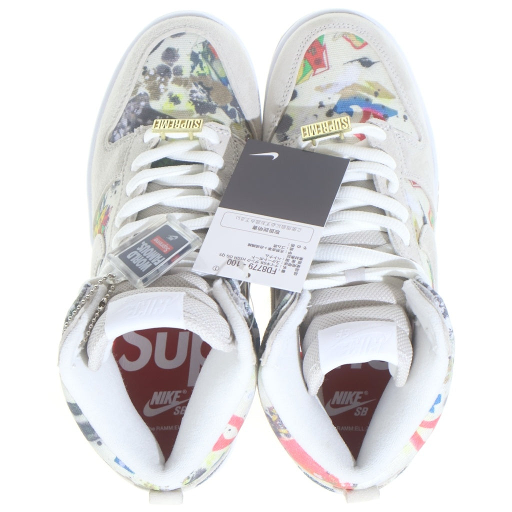 NIKE SB(ナイキエスビー) ×DUNK HIGH OG QS シュプリーム ダンク ラメルジー ハイカットスニーカー アイボリー レディース US6.5/24.5cm FD8779-100