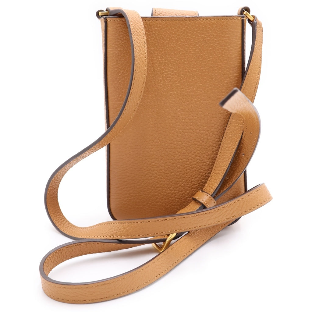 TORY BURCH(トリー バーチ) Britten Phone Crossbody Bag レザーショルダーバッグ ブラウン レディース