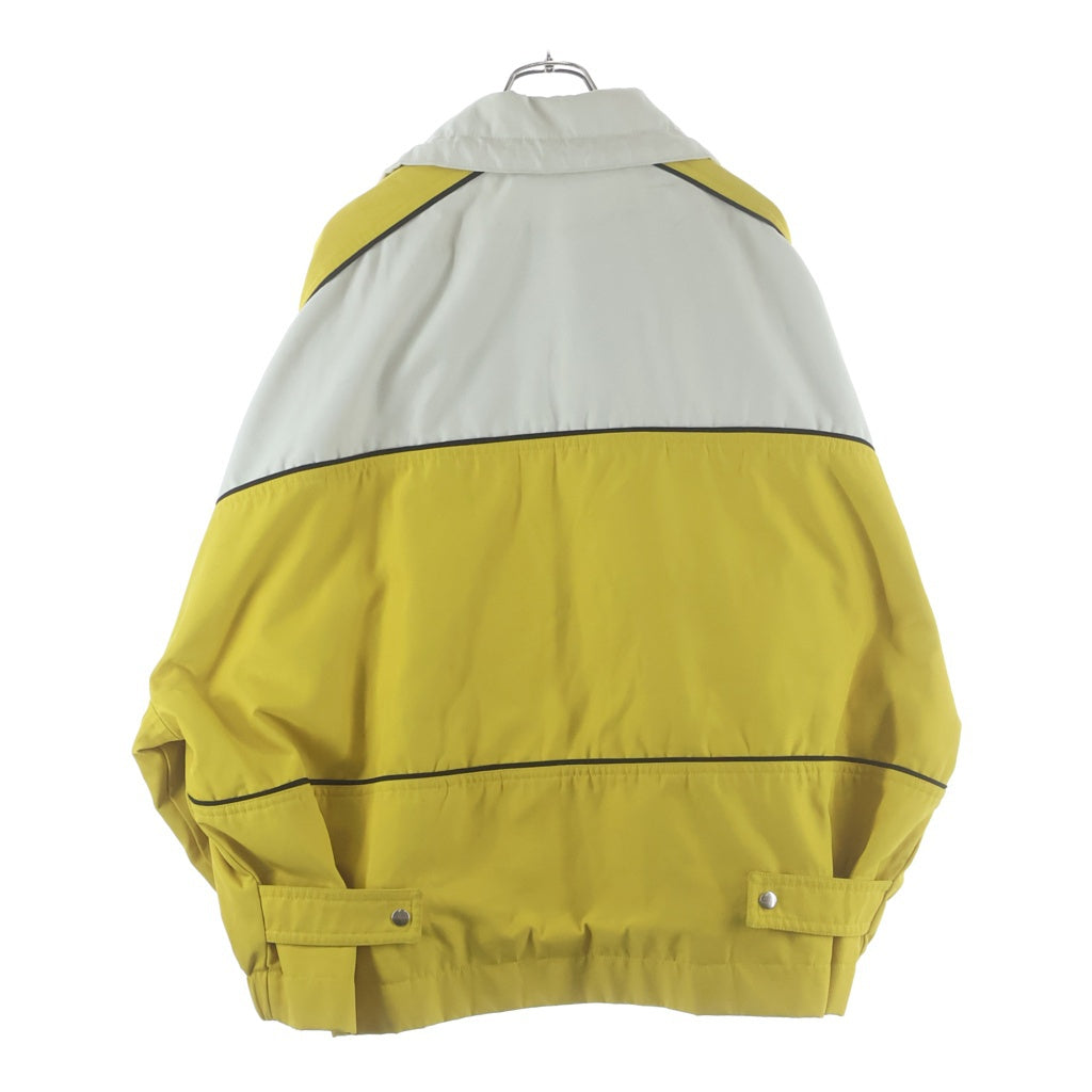 PLAN C(プランシー) Bonded Cady Blouson カラーブロック 裏地キルティング ジップアップジャケット イエロー JKCAA07GFO TPA23
