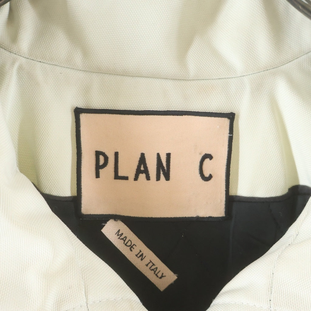 PLAN C(プランシー) Bonded Cady Blouson カラーブロック 裏地キルティング ジップアップジャケット イエロー JKCAA07GFO TPA23